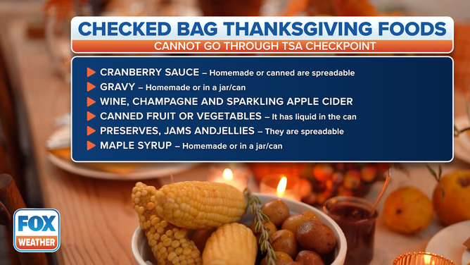 What Thanksgiving Foods Can You Take Through TSA Checkpoints? | Fox Weather