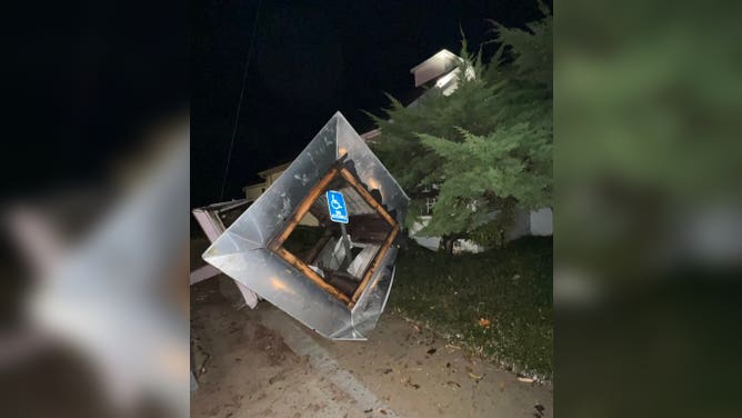 Steeple blown off church in Steens, Mississippi, on Tuesday, Nov. 19, 2022.