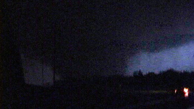 Nighttime tornado in Oklahoma