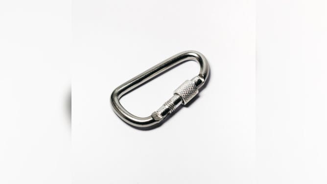 A carabiner.