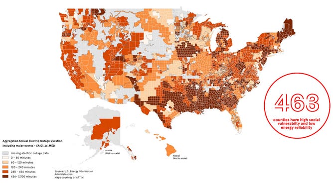 Atlas of Disaster power outage map