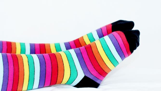 Colorful socks.