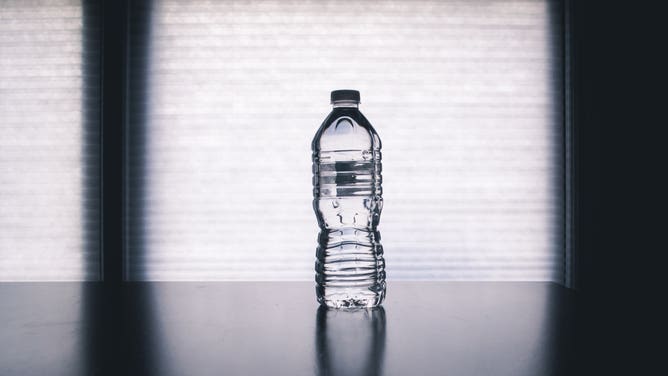 A bottle of water.