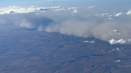 See what a Colorado dust storm looks like from a seat on an airplane