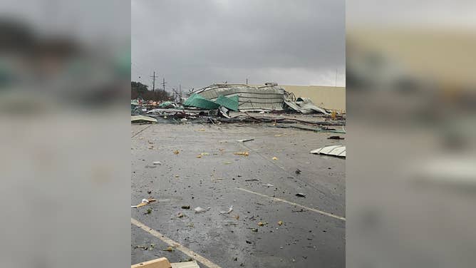 Damage at Jefferson Parish Sheriff's Office Training Academy and Range in Harvey, Louisiana on December 14, 2022.