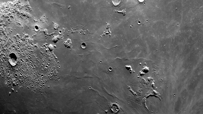 Cameras mounted on the crew module of the Orion spacecraft captured these views of the Moon’s surface. On flight day 20 of the Artemis I mission, the spacecraft made its second and final close approach to the Moon before its returned powered flyby burn. (Image: NASA)