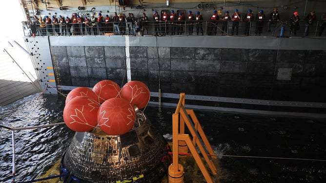 NASA’s Orion spacecraft for the Artemis I mission was successfully recovered inside the well deck of the USS Portland on Dec. 11, 2022 off the coast of Baja California. After launching atop the Space Launch System rocket on Nov. 16, 2022 from the agency’s Kennedy Space Center in Florida, Orion spent 25.5 days in space before returning to Earth, completing the Artemis I mission.