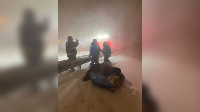 NYS Div. of Homeland Security & Emergency Services on December 24, 2022, helping rescue two people who were stranded in a car since Friday and brought them home.