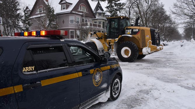 Buffalo troopers assisted road sweepers and checked for stranded drivers.  December 26, 2022.