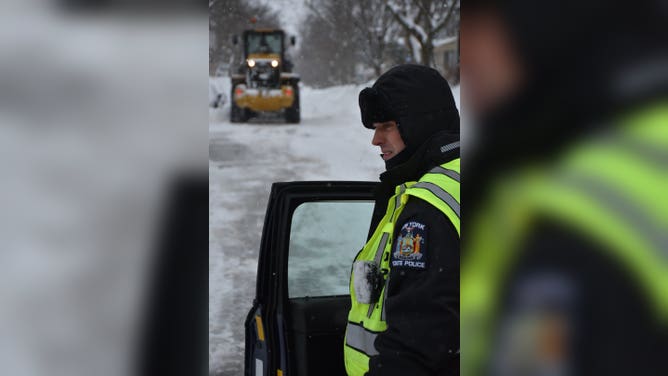 Troopers in Buffalo assisted road clearing crews and checking for stranded motorists. December 26, 2022.