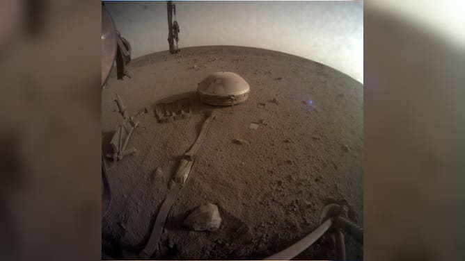 The last photo taken by NASA's Mars InSight Lander sent back around Dec. 15, 2022.