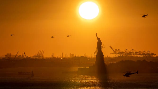 Sunset over New York City