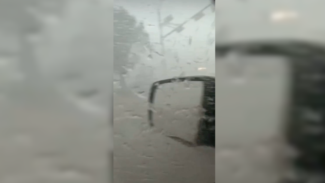 Heavy rain during a storm in Grapevine, TX on December 13, 2022.