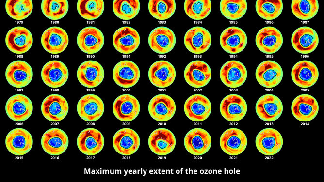 Maximum extent of ozone hole since 1979