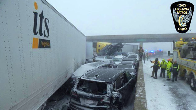 The Ohio State Highway Patrol said four people were killed in a massive crash on the Ohio Turnpike on Friday, December 23, 2022.