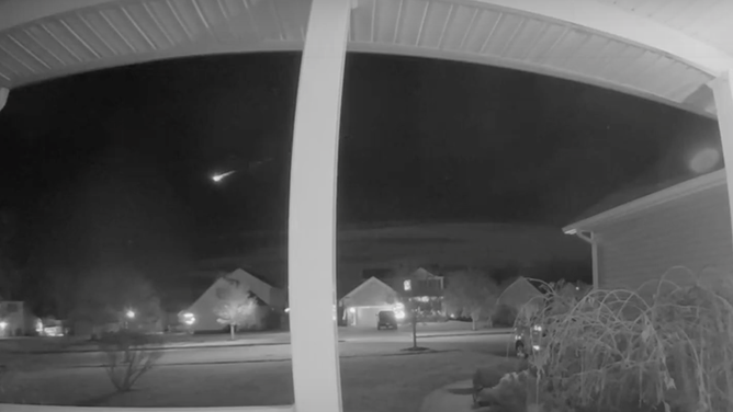 A fireball seen over Wadsworth, Ohio on Dec. 1, 2022.