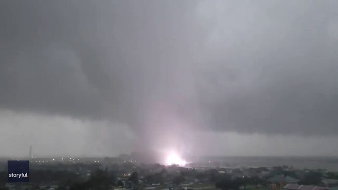 A drone captured video of a tornado moving through New Orleans on Wednesday, Dec. 14, 2022.