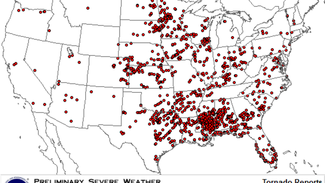 Tornado reports from 2022