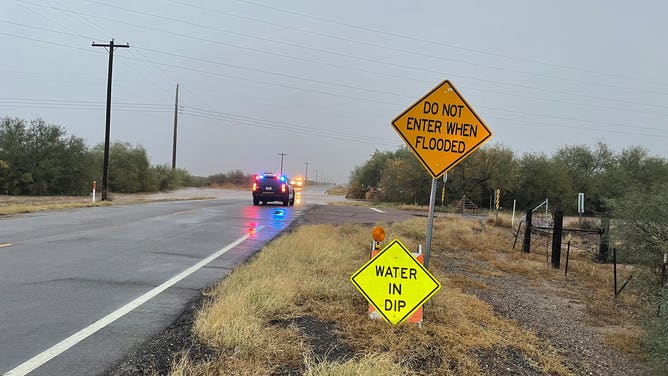 Heavy rain led to flooding in near Arizona City on Dec. 4, 2022.