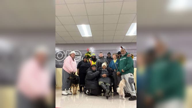 Blizzard victims take shelter at school