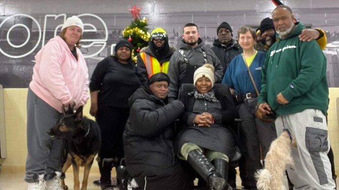 Blizzard victims take shelter at school