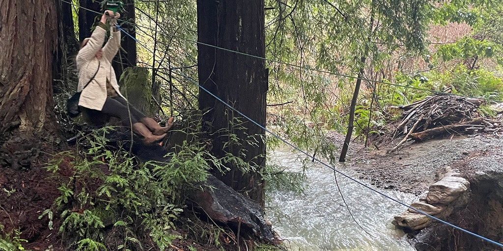 California community uses zip line to access homes following