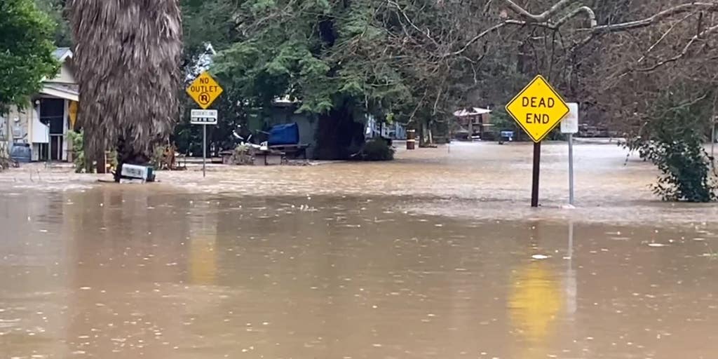 Dramatic timelapse videos show floodwaters turn roads into rivers from