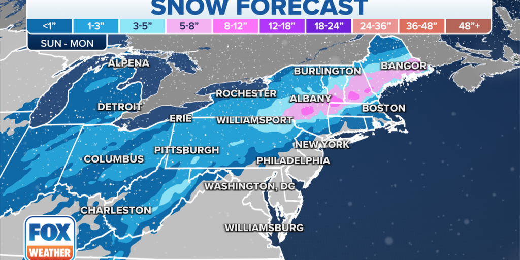 The Daily Weather Update from FOX Weather: Winter storms bringing snow ...