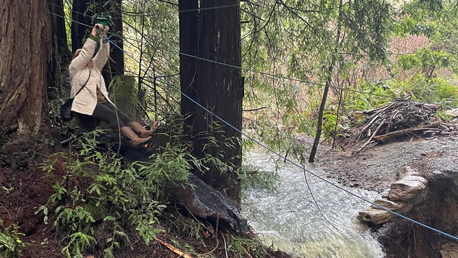 California community uses zip line to access homes following