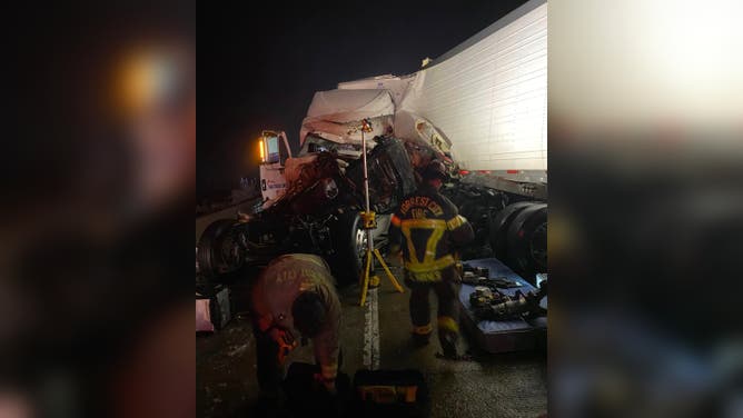 Several crashes were reported on Interstate 40 in Forrest City, Arkansas, on early morning of January 31, 2023.