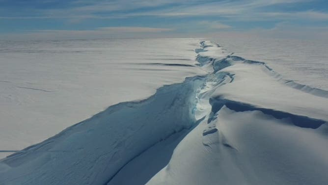 Chasm-1 in Brunt Ice Shelf in Antarctica.