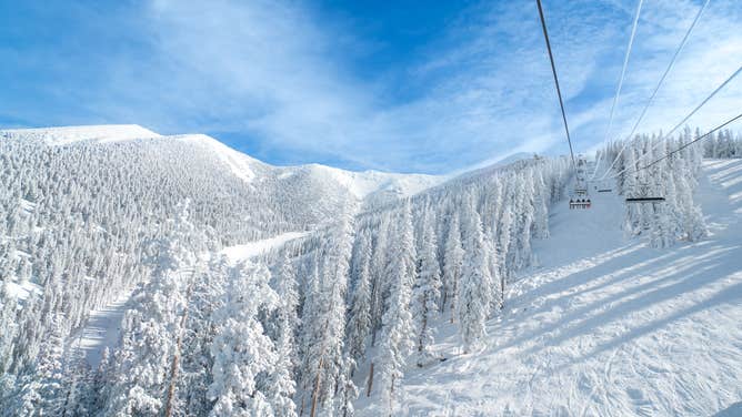 Snow-covered mountains at Arizona Snowbowl.