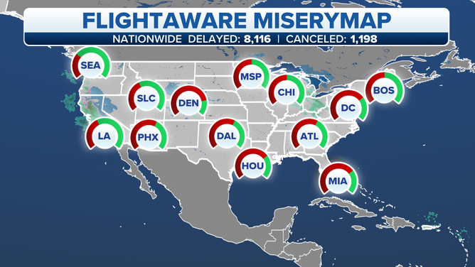 The FlightAware Misery Map.