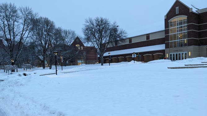 A snowy Thursday at Macalester College in St. Paul, Minnesota. January 19, 2023.