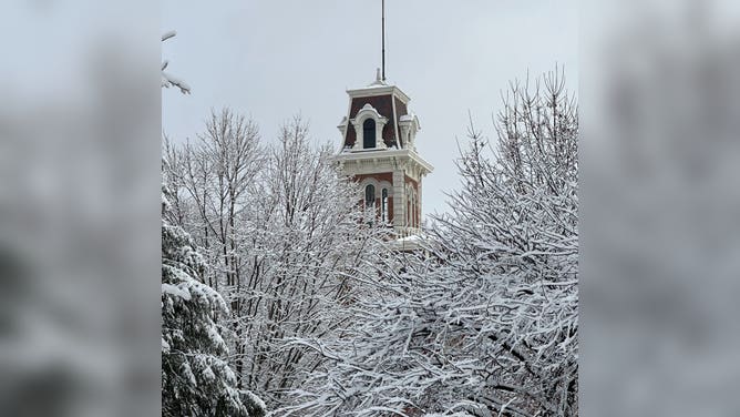 Snow covered Terrace Hill in Des Moines, Iowa. January 19, 2023.