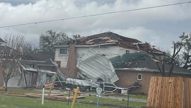 Look at the damage left behind by severe storms tornadoes that