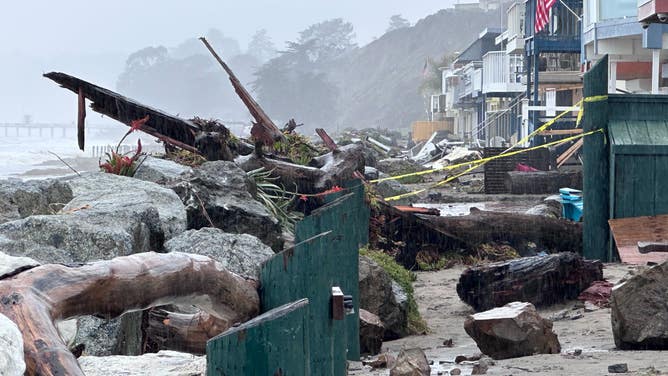 Storm damage in Aptos, Calif.