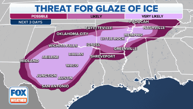 Ice threat for the next three days.
