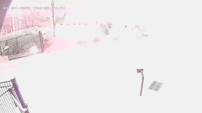 Lightning strike at JR Motorsports in Mooresville, NC on January 4, 2023.