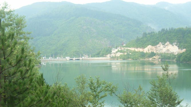 Hydroelectric power plant in Visegrad on the River Drina. 2006.