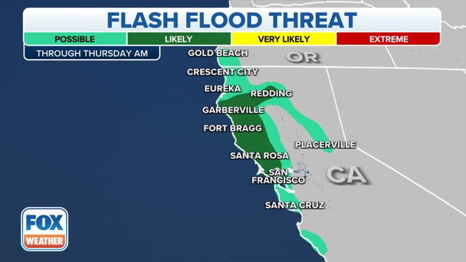 The flash flood threat on Wednesday