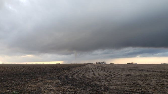 A tornado in Niantic, Illinois.