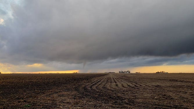 A tornado in Niantic, Illinois.
