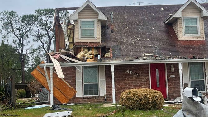 Tornado damage seen in Pasadena Texas