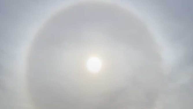 A halo or "sunbow" over San Diego on Jan. 13, 2023.