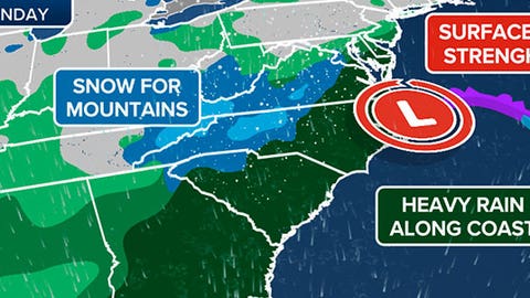 Weekend coastal storm to impact millions along East Coast with heavy rain, snow