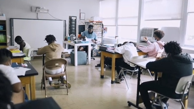 A classroom at the Noble Minds Institute, a school within the BE NOLA collective of schools.