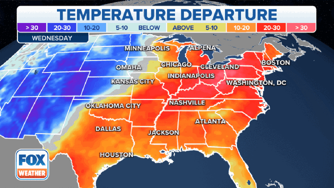 Records could be broken as temperatures that are well above average settle across the eastern U.S. this week.
