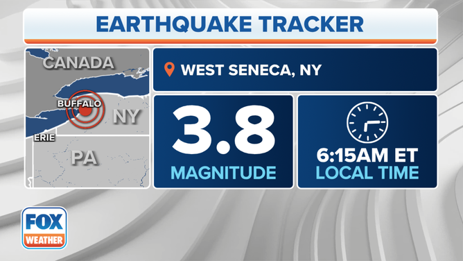 Buffalo earthquake map