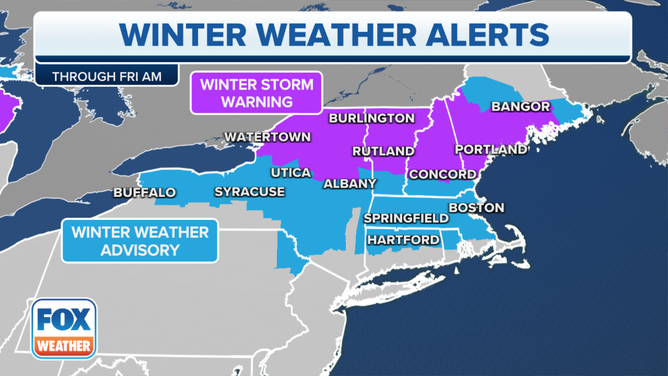 Winter weather alerts in effect as of Feb. 23, 2023.